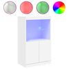 vidaXL Aparador com luzes LED 60,5x37x100 cm branco