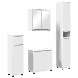 vidaXL Conjunto de M&oacute;veis para Banheiro 4 unid. Branco