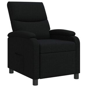 vidaXL Reclin&aacute;vel Preto Tecido