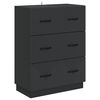 vidaXL Gabinete de Gavetas Preto 66 x 34,5 x 87 cm