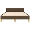 vidaXL Estrutura de cama sem colch&atilde;o 120x200 cm tecido castanho-escuro