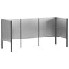 vidaXL Tela para Lixeira 249 x 85 x 113 cm A&ccedil;o Galvanizado Prateado