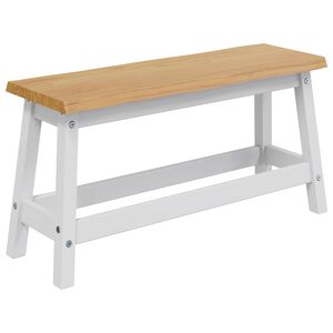 VidaXL Banco de Jantar EKAI Branco 91,5 x 29 x 45,5 cm