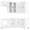 vidaXL Unidade de Cozinha KALMAR 8 unid. Branco Brilhante