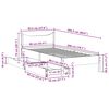 vidaXL Estrutura de cama c/ gavetas 90x200cm pinho maci&ccedil;o castanho-mel