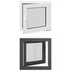 vidaXL Janela de por&atilde;o RISOR 50 x 50 cm PVC e Vidro Antracite