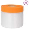 vidaXL Folha de Poeira com Fita Adesiva 12 pcs 30 x 3300 cm HDPE