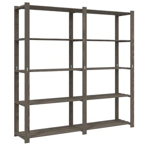 vidaXL Unidade de arruma&ccedil;&atilde;o 5 prateleiras 170x38x170 cm pinho maci&ccedil;o