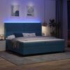 vidaXL Cama Box com colch&atilde;o com led Azul 200 x 200 cm Veludo