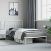 vidaXL Estrutura de cama com cabeceira 100x200 cm metal branco