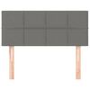 vidaXL Cabeceira de cama tecido 100x5x78/88 cm cinzento-escuro