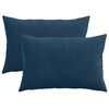 vidaXL Capa almofada 2 pcs ALMELO Azul Marinho 30 x 50 cm cord&atilde;o
