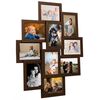 vidaXL Moldura para 10 (10x15 cm) fotografias MDF castanho-escuro