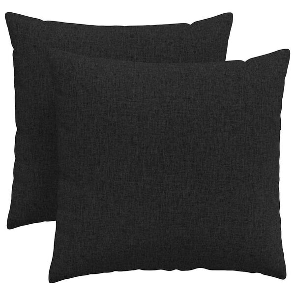 vidaXL Travesseiros de Sofá 2 pcs Preto 45 x 45 cm tecido
