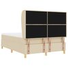 vidaXL Cama Box Springs com Colch&atilde;o Cinza Escuro 90x190 cm Creme
