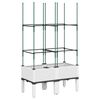 vidaXL Vaso/floreira de jardim c/ treli&ccedil;a 80x40x142,5 cm PP branco