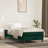 vidaXL Estrutura de cama com molas 90x190 cm veludo verde-escuro