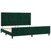 vidaXL Estrutura de cama sem colch&atilde;o 200x200 cm veludo verde-escuro