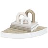 vidaXL Prateleira de canto parede 25x25x3,8 cm MDF cor carvalho/branco