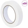 vidaXL Fitas de M&aacute;scara para Pintores 50 pcs Branco 25mm x 50m Papel