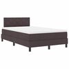 vidaXL Cama Box com colch&atilde;o Marrom Escuro 120 x 190 cm tecido