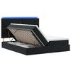vidaXL Cama de Armazenamento LED com Colch&atilde;o Preto 200 x 200 cm Veludo
