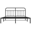 vidaXL Estrutura de cama com cabeceira 183x213 cm metal preto