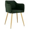 vidaXL Cadeiras de jantar 6 pcs veludo verde-escuro