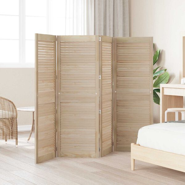 vidaXL Porta de Arm&aacute;rio com porta 4 pcs Natural 140.5 x 2 x 59.5 cm