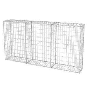 vidaXL Cesto gabi&atilde;o a&ccedil;o galvanizado 200x30x100 cm