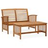 vidaXL 2 pcs conjunto lounge de jardim madeira de ac&aacute;cia maci&ccedil;a