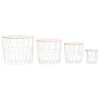 vidaXL Mesas de centro 4 pcs branco