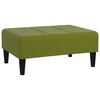 vidaXL Sof&aacute;-cama 2 lug. c/ 2 almofadas/apoio de p&eacute;s veludo verde-claro