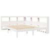 vidaXL Cama com estante sem colch&atilde;o 140x190 cm pinho maci&ccedil;o branco