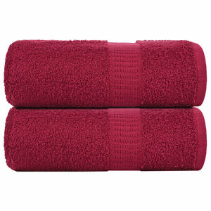 vidaXL Toalhas de rosto FROGN 2 pe&ccedil;as Bordeaux 30x30 cm 360 g/m&sup2;