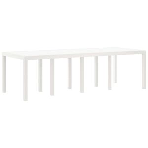vidaXL Mesa de Jardim Branco 250 x 100 x 73 cm vime PE