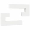 vidaXL 8 pcs conjunto de m&oacute;veis de TV derivados de madeira branco