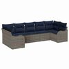 vidaXL Conjunto de Sof&aacute; de Jardim Cinzeto vime PE