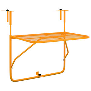 vidaXL Mesa para varanda 60x40 cm a&ccedil;o amarelo