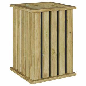 vidaXL Caixas de plantio Castanho 33 x 33 x 45 cm