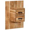 vidaXL Mesa de cabeceira 60x32x80 cm madeira de ac&aacute;cia maci&ccedil;a