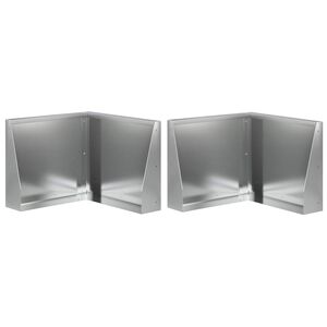 vidaXL Muro de Conten&ccedil;&atilde;o 2 unid. 50 x 50 x 30 cm A&ccedil;o Galvanizado