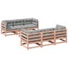 vidaXL 7 pcs conj. sof&aacute;s jardim c/ almofad&otilde;es madeira abeto-de-douglas