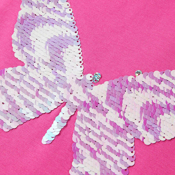 T-shirt de manga curta para crian&ccedil;a rosa-escuro 104