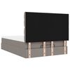 vidaXL Estrutura de cama otomana com colch&atilde;o tecido cinzento 140x190cm