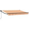 vidaXL Toldo Retr&aacute;til El&eacute;trico Amarelo, Laranja e Branco 3,5 x 2 m