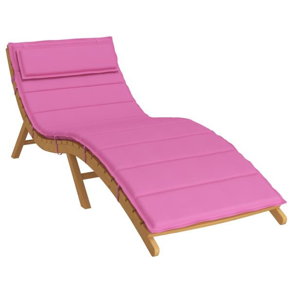 vidaXL Almofada para Espregui&ccedil;adeira Solar Rosa 178 x 60 x 4 cm