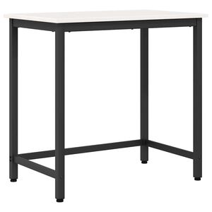 vidaXL mesa Branco 80 x 50 x 77 cm Madeira de Engenharia e A&ccedil;o