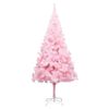 vidaXL Árvore Natal artificial pré-iluminada c/ bolas PVC rosa