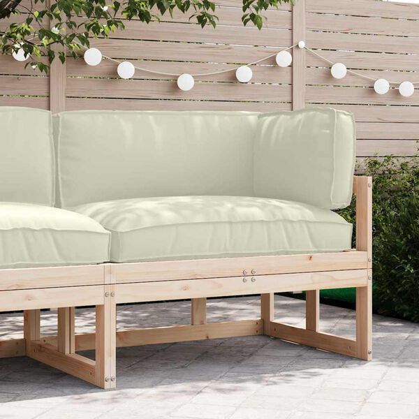 vidaXL Conjunto de Almofadas para Palete 3 pcs Creme Tecido Oxford